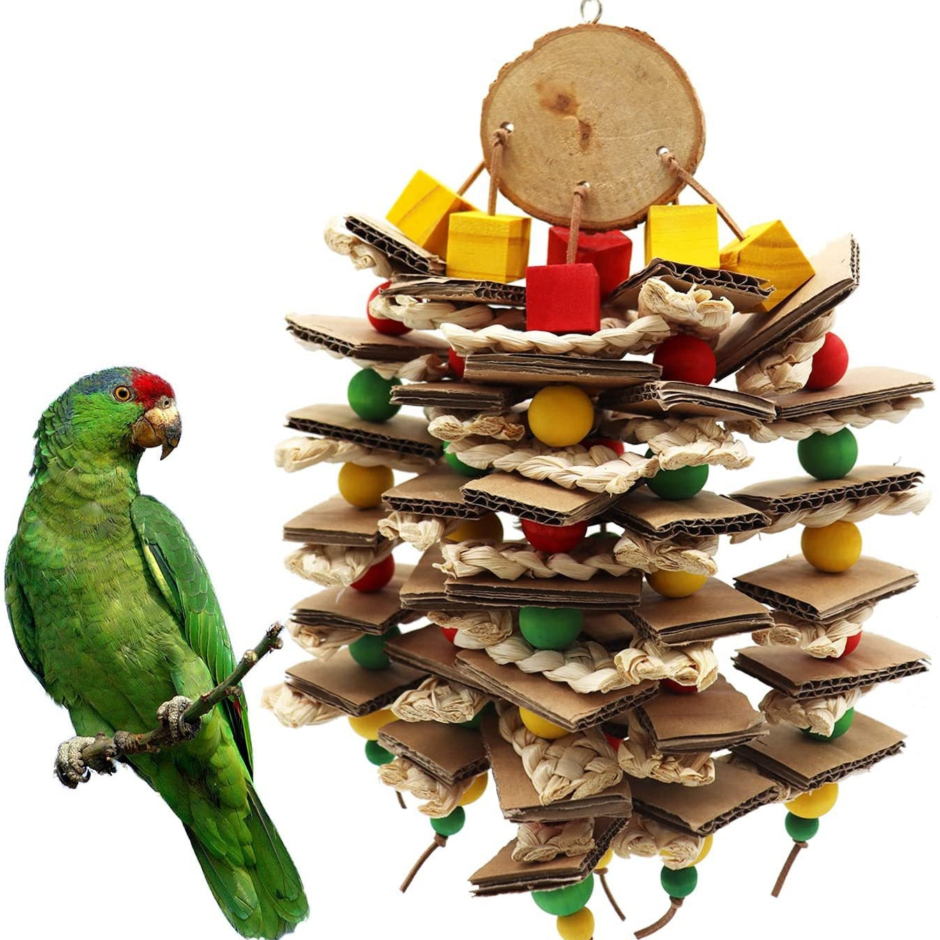 Troncos para roer de cáscaras de maíz y brochetas.
