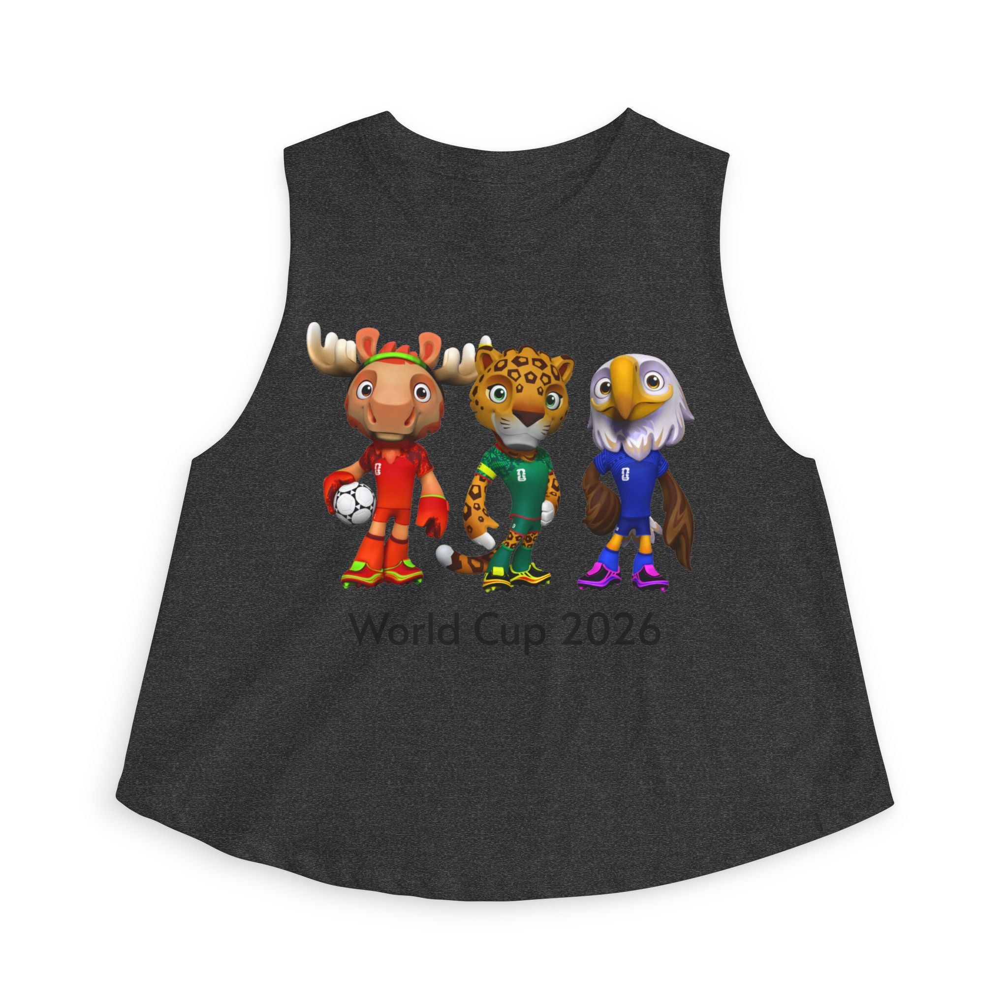 Crop Top de las Mascotas. Camiseta sin mangas para aficionadas al fútbol