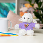 Adorable animal de peluche con camiseta personalizada, regalo tierno para niños.
