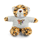 Adorable animal de peluche con camiseta personalizada, regalo tierno para niños.