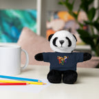 Adorable animal de peluche con camiseta personalizada, regalo tierno para niños.