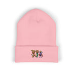Gorro con las mascotas del Futbol. Gorro con vuelta bordado.