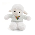 Adorable animal de peluche con camiseta personalizada, regalo tierno para niños.