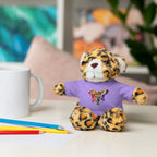 Adorable animal de peluche con camiseta personalizada, regalo tierno para niños.