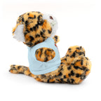 Adorable animal de peluche con camiseta personalizada, regalo tierno para niños.