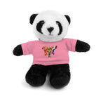 Adorable animal de peluche con camiseta personalizada, regalo tierno para niños.