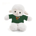 Adorable animal de peluche con camiseta personalizada, regalo tierno para niños.
