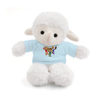 Adorable animal de peluche con camiseta personalizada, regalo tierno para niños.
