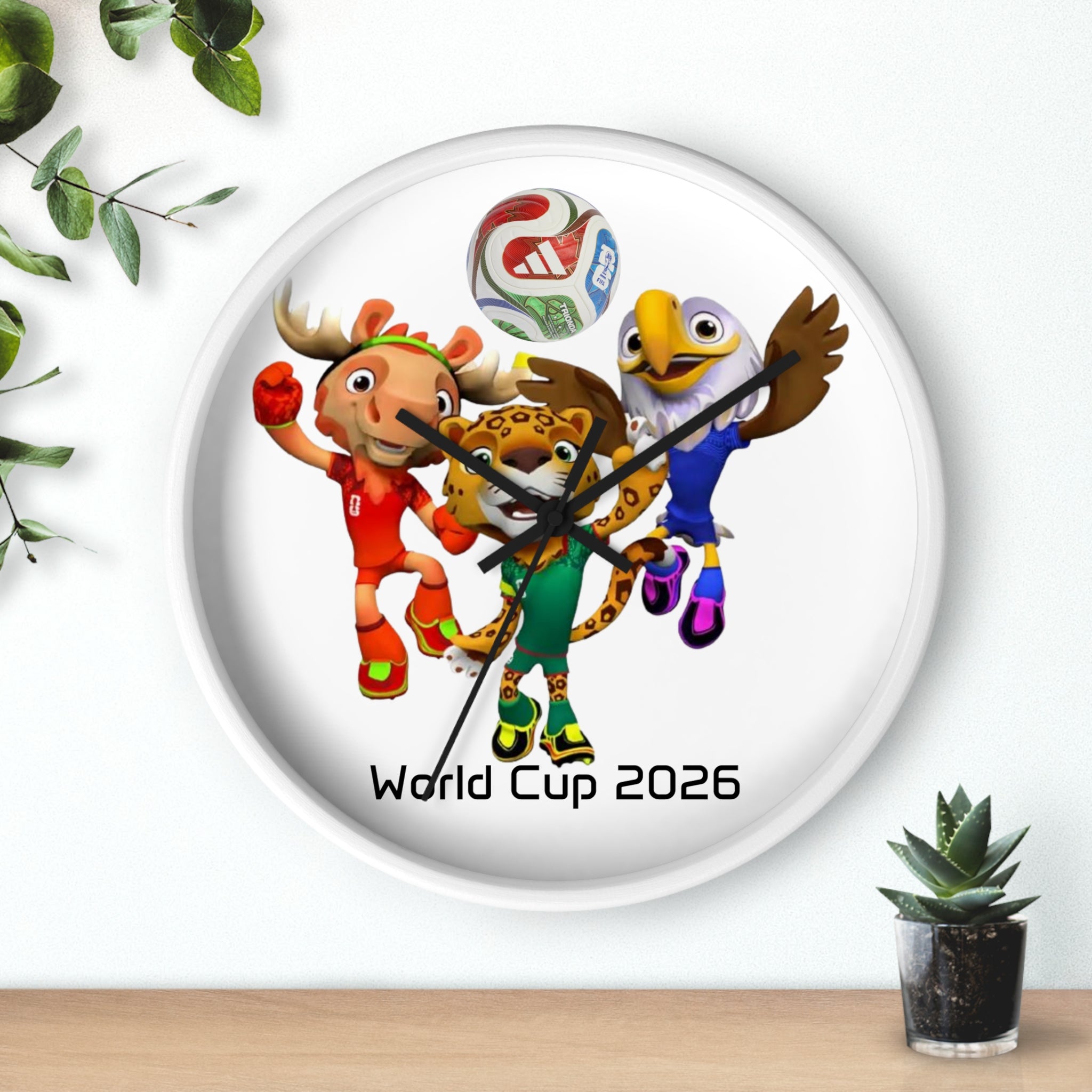 Reloj de pared, decoración deportiva.
