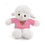 Adorable animal de peluche con camiseta personalizada, regalo tierno para niños.