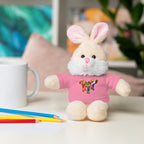 Adorable animal de peluche con camiseta personalizada, regalo tierno para niños.