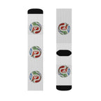 Calcetines de sublimación coloridos, Regalo divertido para amantes del deporte.