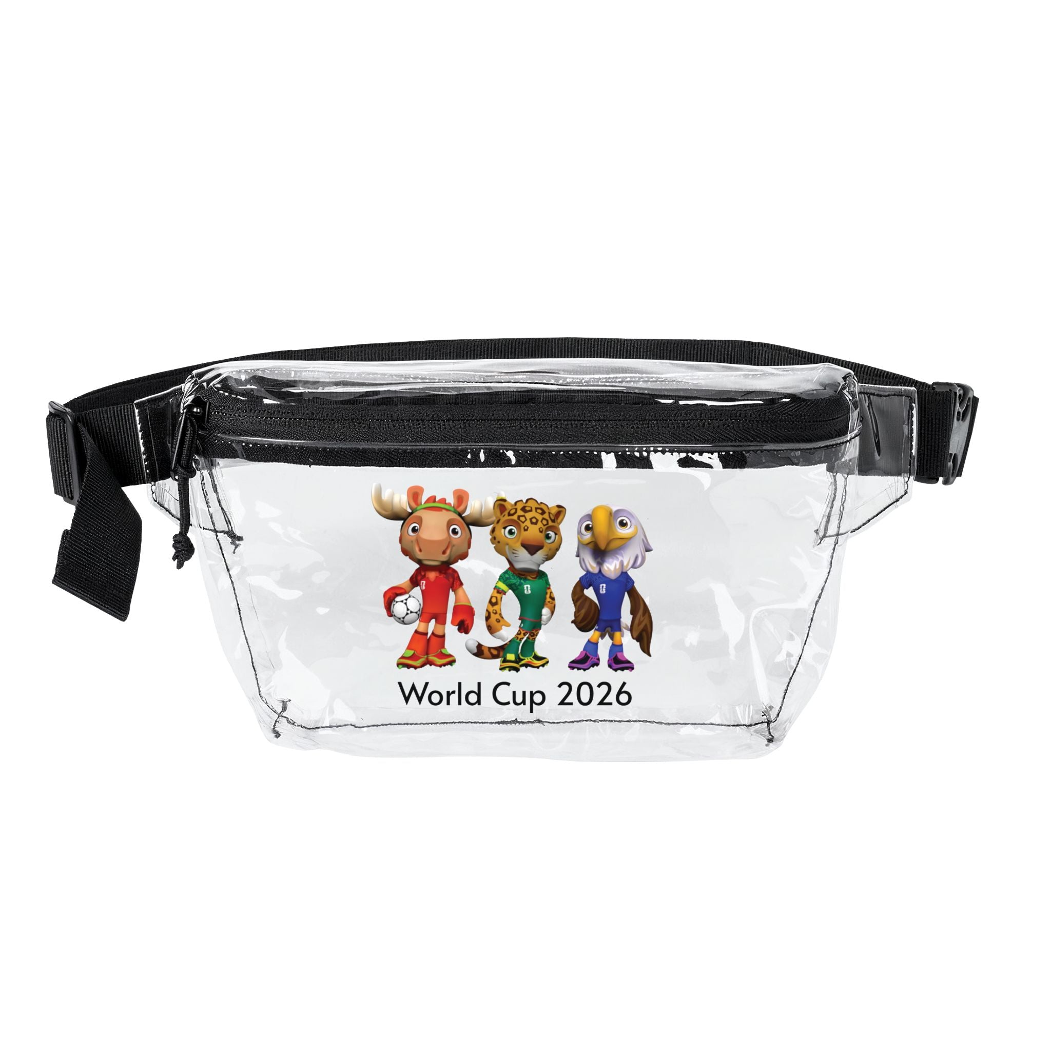Riñonera transparente. Bolsa transparente con diseño de las mascotas.