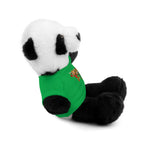 Adorable animal de peluche con camiseta personalizada, regalo tierno para niños.