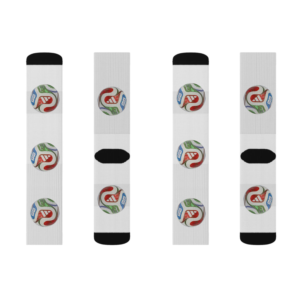 Calcetines de sublimación coloridos, Regalo divertido para amantes del deporte.