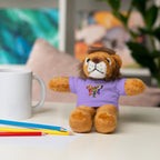 Adorable animal de peluche con camiseta personalizada, regalo tierno para niños.