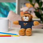 Adorable animal de peluche con camiseta personalizada, regalo tierno para niños.