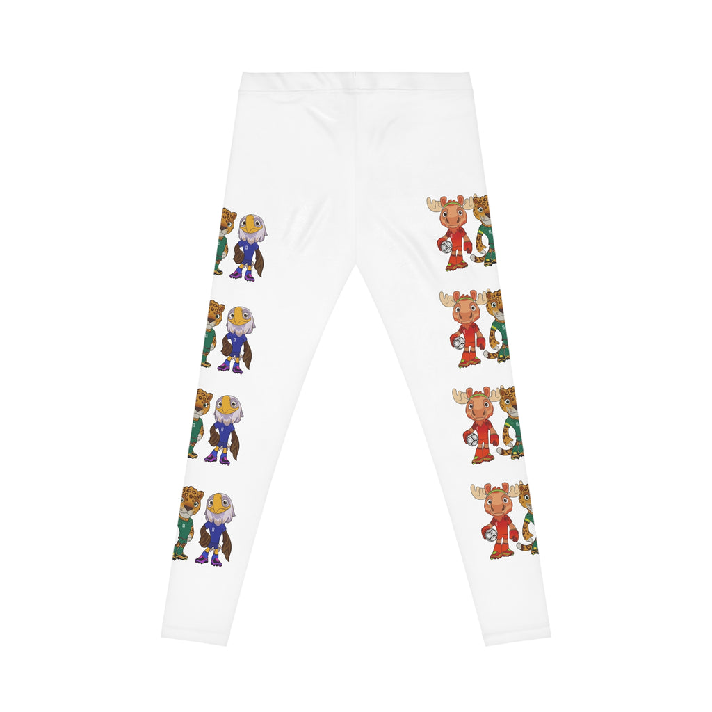 Leggings festivos para mujer. Estampado de Mascotas Mundialistas.