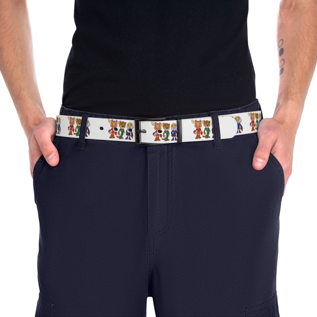 Cinturón Estampado con las Mascotas. Cinturón de moda con diseño.