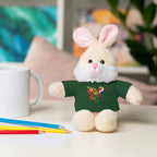 Adorable animal de peluche con camiseta personalizada, regalo tierno para niños.