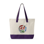 Bolso tote de lona con cremallera y trío de mascotas.