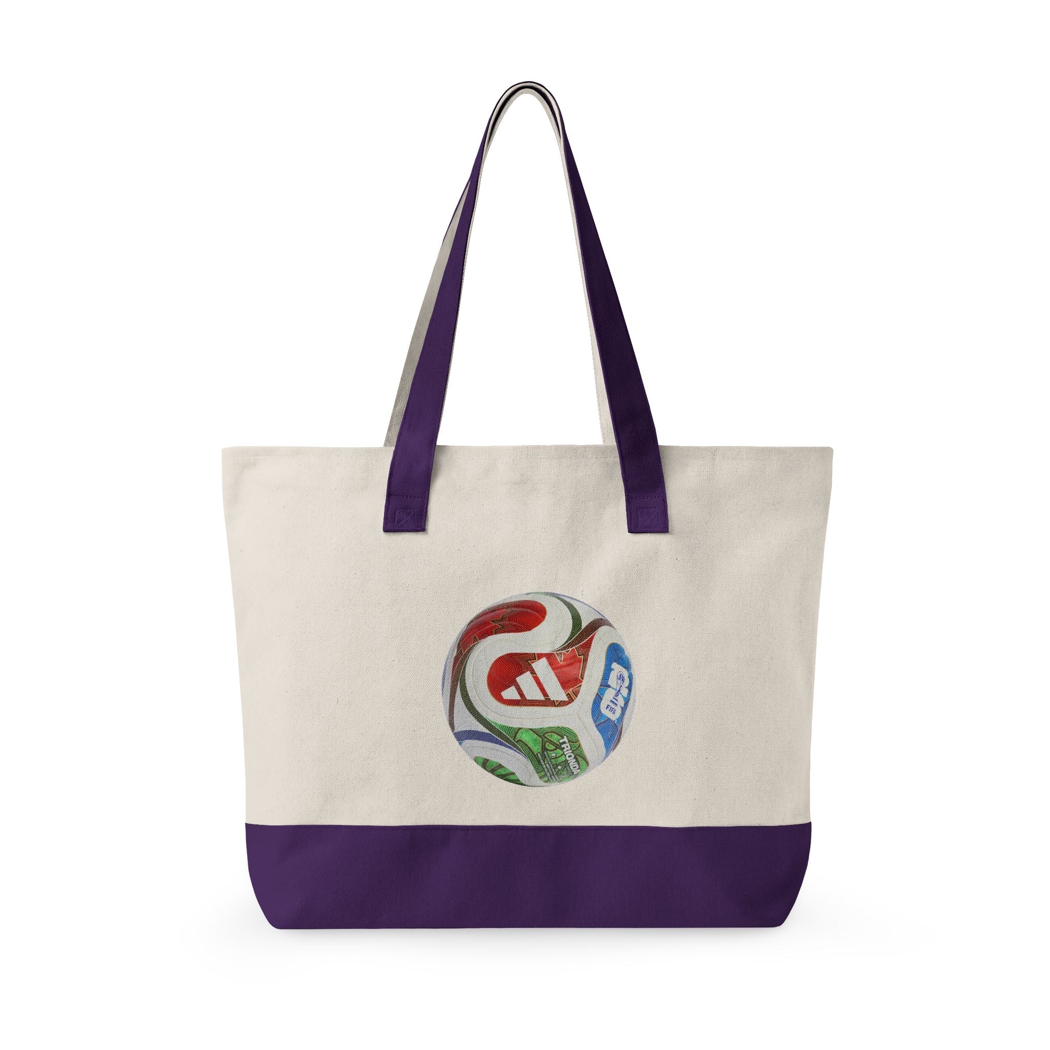 Bolso tote de lona con cremallera y trío de mascotas.