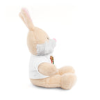 Adorable animal de peluche con camiseta personalizada, regalo tierno para niños.