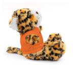 Adorable animal de peluche con camiseta personalizada, regalo tierno para niños.