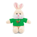 Adorable animal de peluche con camiseta personalizada, regalo tierno para niños.
