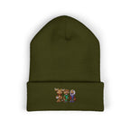 Gorro con las mascotas del Futbol. Gorro con vuelta bordado.