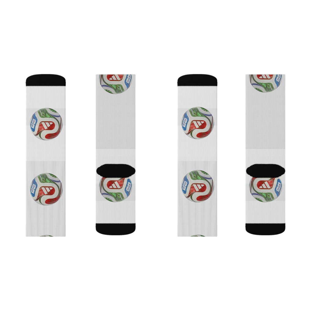 Calcetines de sublimación coloridos, Regalo divertido para amantes del deporte.