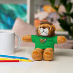 Adorable animal de peluche con camiseta personalizada, regalo tierno para niños.