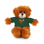 Adorable animal de peluche con camiseta personalizada, regalo tierno para niños.