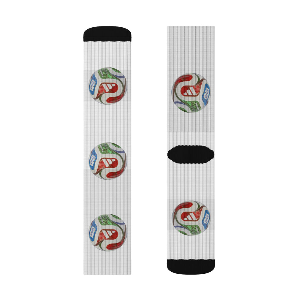 Calcetines de sublimación coloridos, Regalo divertido para amantes del deporte.