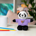 Adorable animal de peluche con camiseta personalizada, regalo tierno para niños.