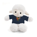 Adorable animal de peluche con camiseta personalizada, regalo tierno para niños.