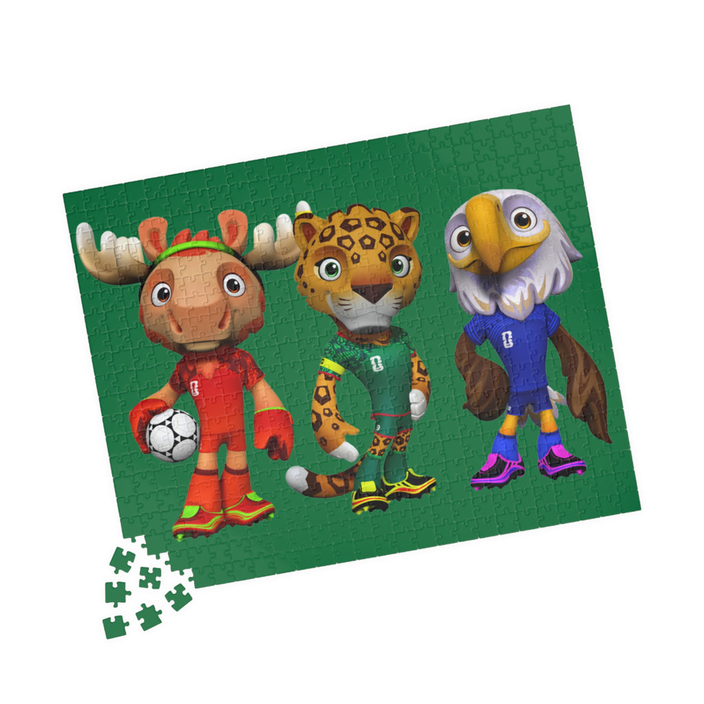 Rompecabezas de animales deportivos para niños, divertido juego familiar.