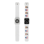 Correa para Apple Watch. Bandera de EE. UU. y adorables mascotas mundialistas