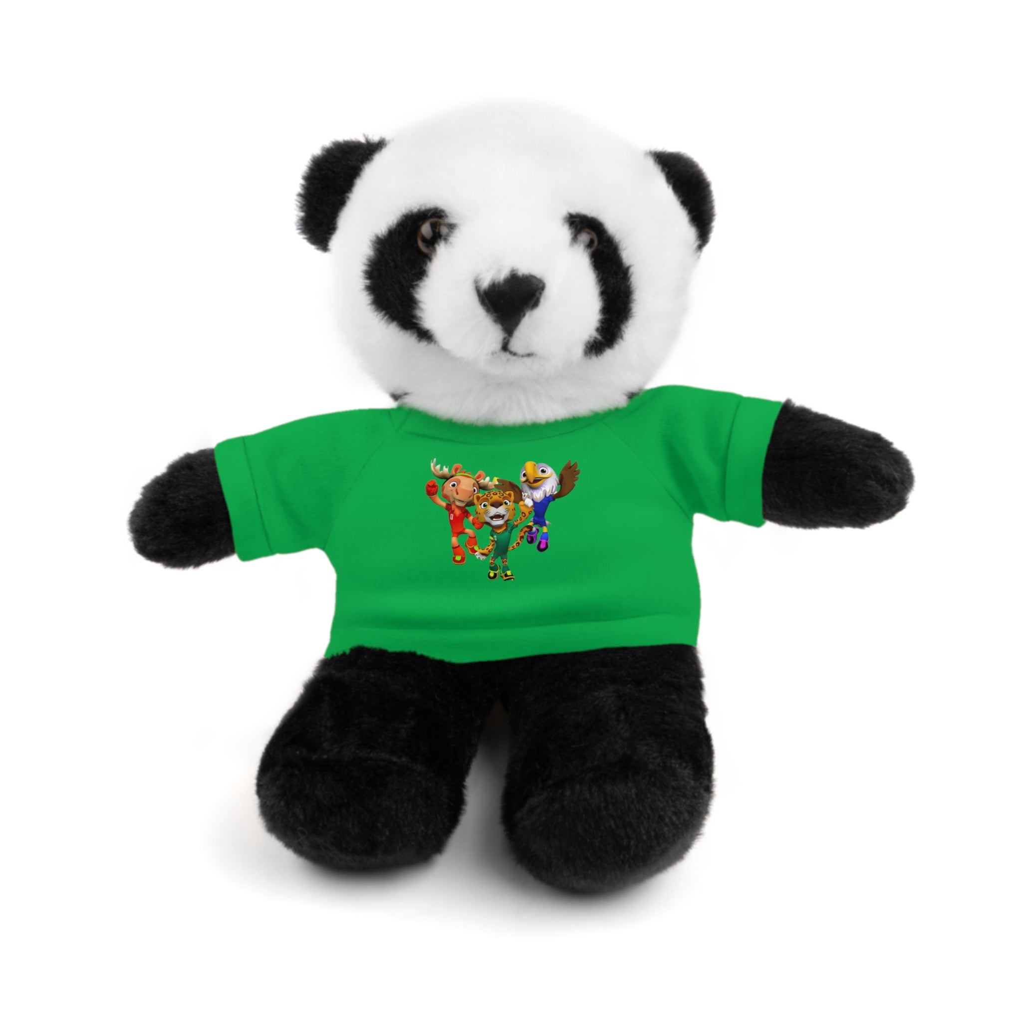 Adorable animal de peluche con camiseta personalizada, regalo tierno para niños.
