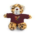 Adorable animal de peluche con camiseta personalizada, regalo tierno para niños.