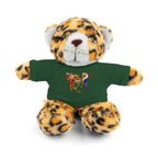 Adorable animal de peluche con camiseta personalizada, regalo tierno para niños.
