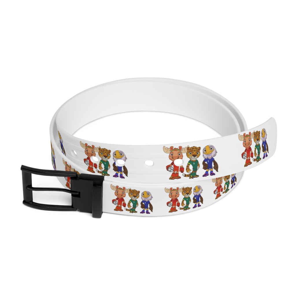 Cinturón Estampado con las Mascotas. Cinturón de moda con diseño.
