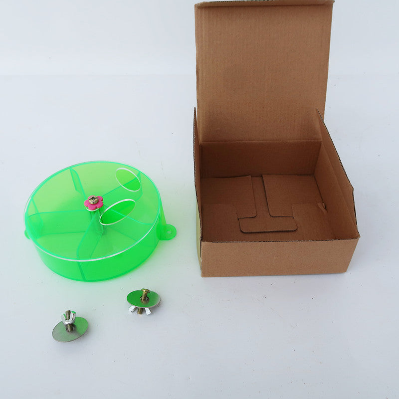 Rueda de viento acrílica para pájaros de juguete.