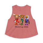 Crop Top de las Mascotas. Camiseta sin mangas para aficionadas al fútbol
