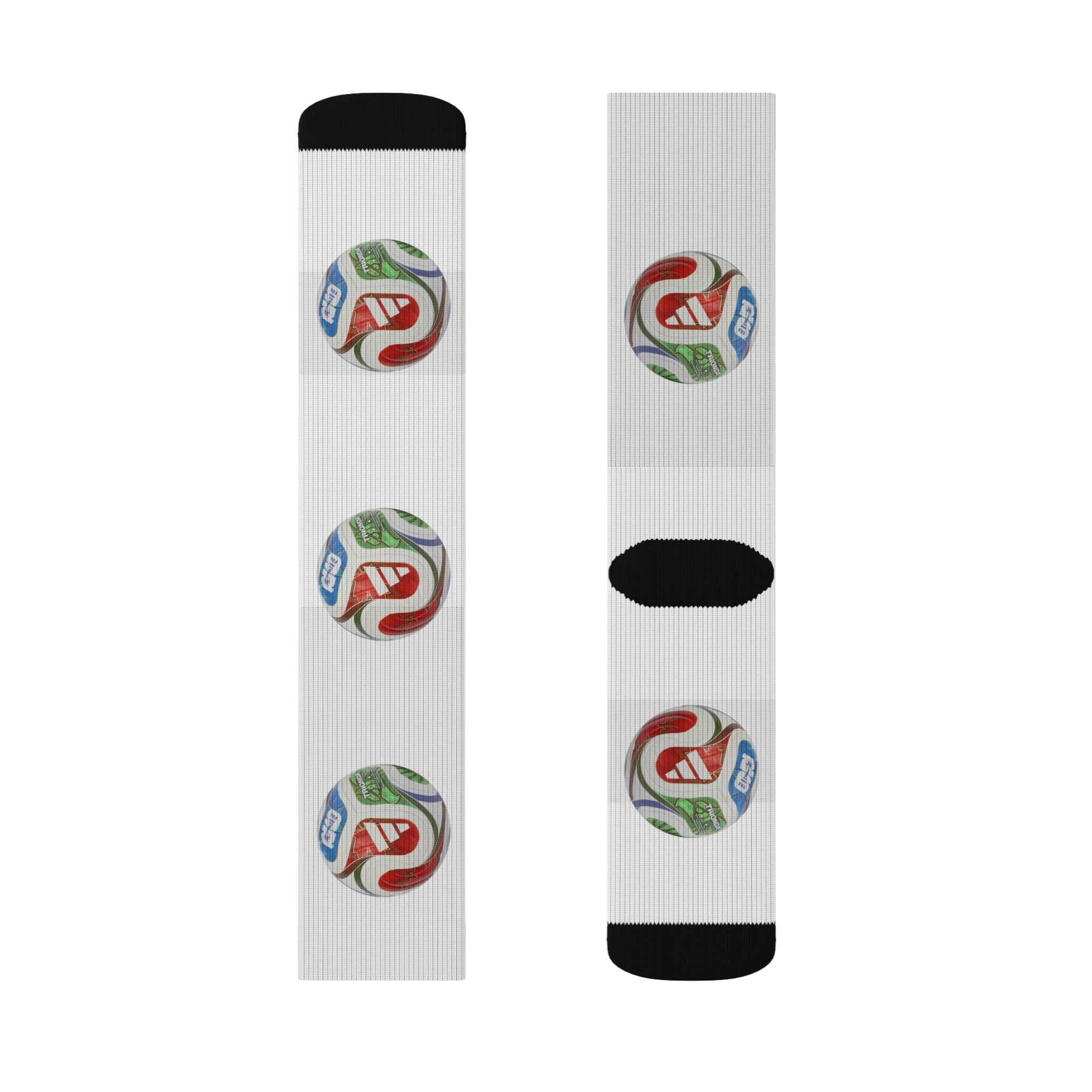 Calcetines de sublimación coloridos, Regalo divertido para amantes del deporte.