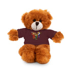 Adorable animal de peluche con camiseta personalizada, regalo tierno para niños.