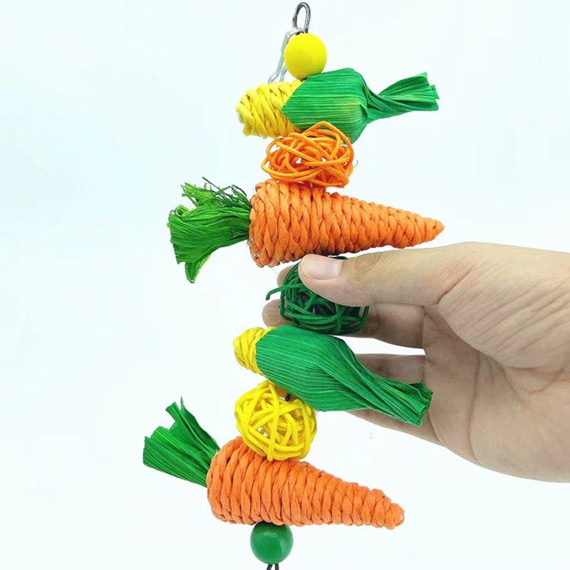 Juguete para loros, perca colgante, juguete para morder, para periquitos, guacamayos, cacatúas.