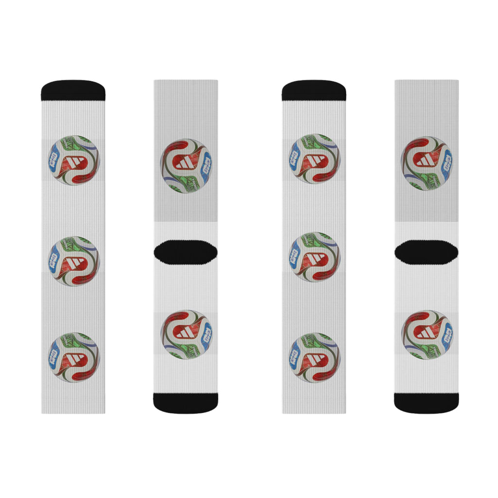 Calcetines de sublimación coloridos, Regalo divertido para amantes del deporte.