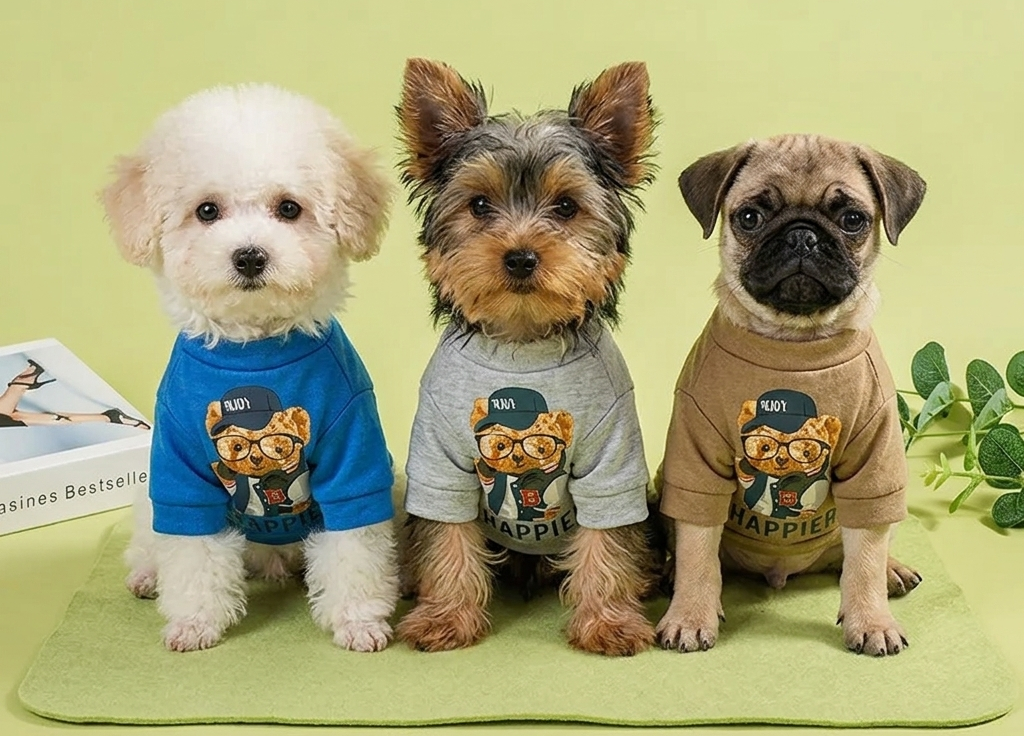 Ropa fina de verano para perros pequeños y cachorros.
