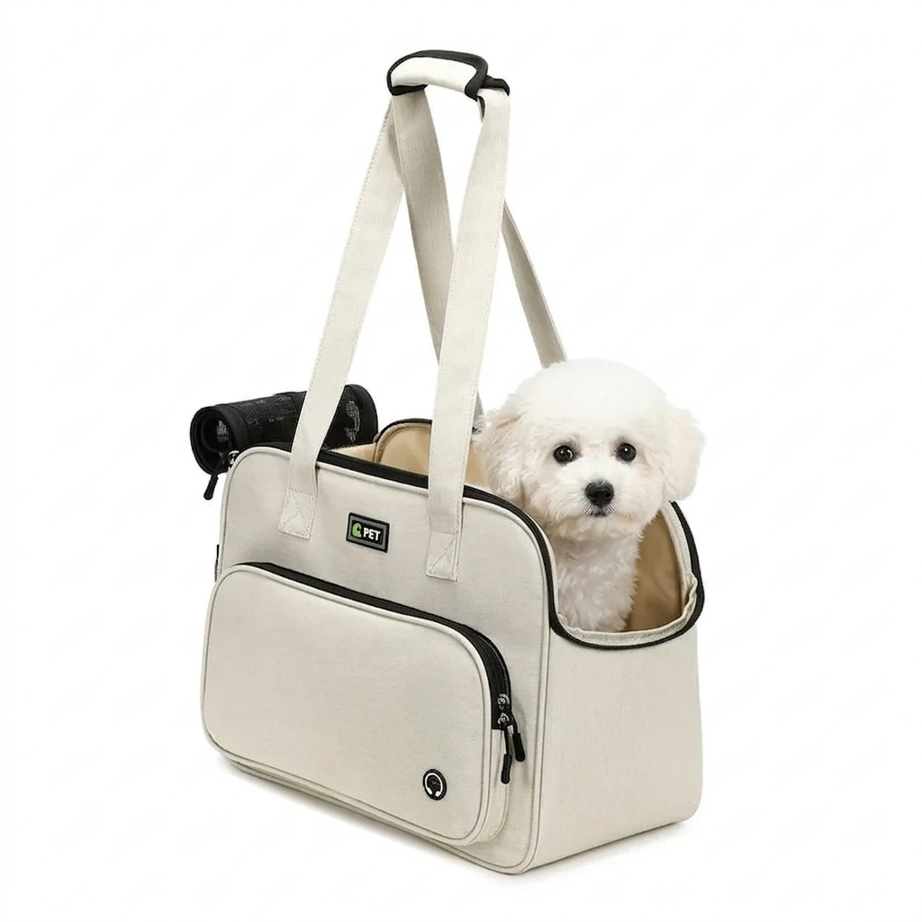Bolsa portátil para mascotas de tela Oxford, transportín de gran capacidad.